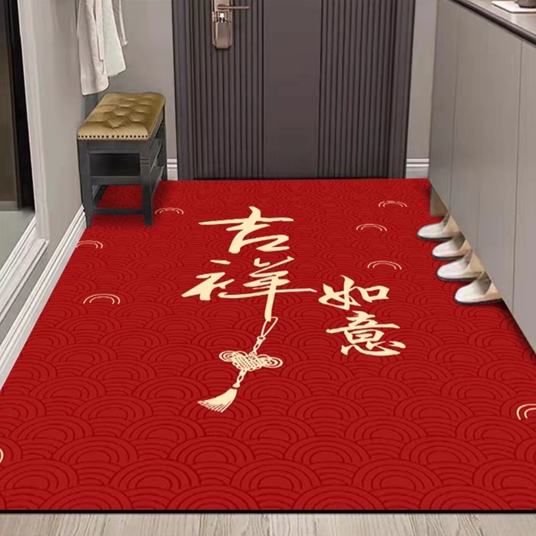 festive floor mat door mat home non-slip household hallway entrance entrance earth removing foot mat bedroom and toilet hydrophilic pad