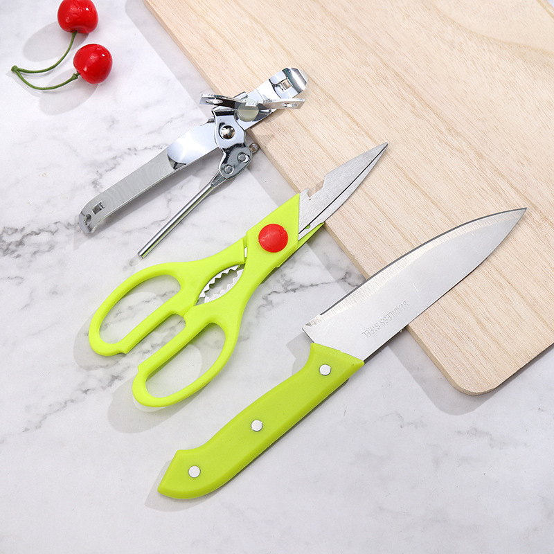 Kitchen Knife Set Bottle Opener 859-3Pc Cutters & Scissors Fruit Knife Can Openers Kitchen Gadget Set