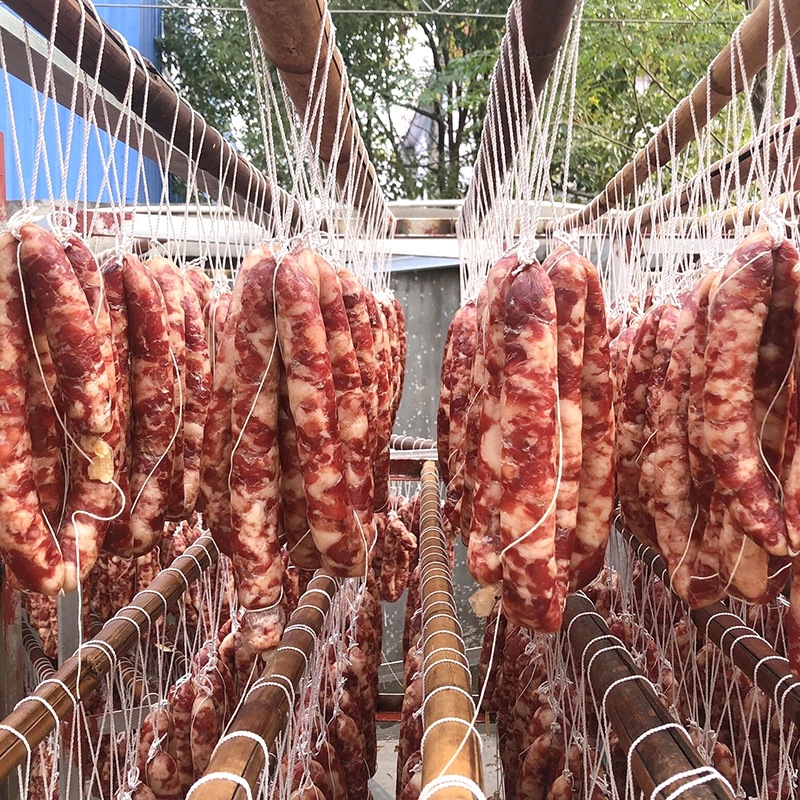 正宗江西井冈山土香肠农家土猪新晒风干手工腊肠咸甜香非烟熏500g