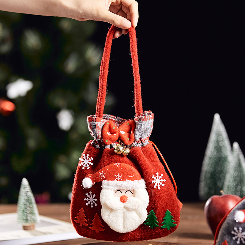圣诞节儿童小礼品袋礼物袋平安夜苹果包装盒手提袋糖果袋子装饰品