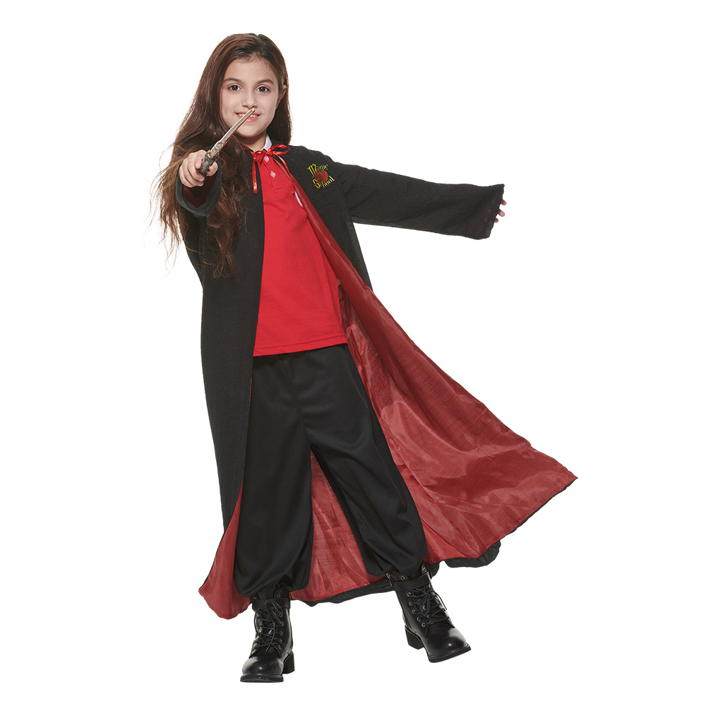 21年新款儿童万圣节扮演服装魔法学院法师长袍哈利波特披风魔法袍