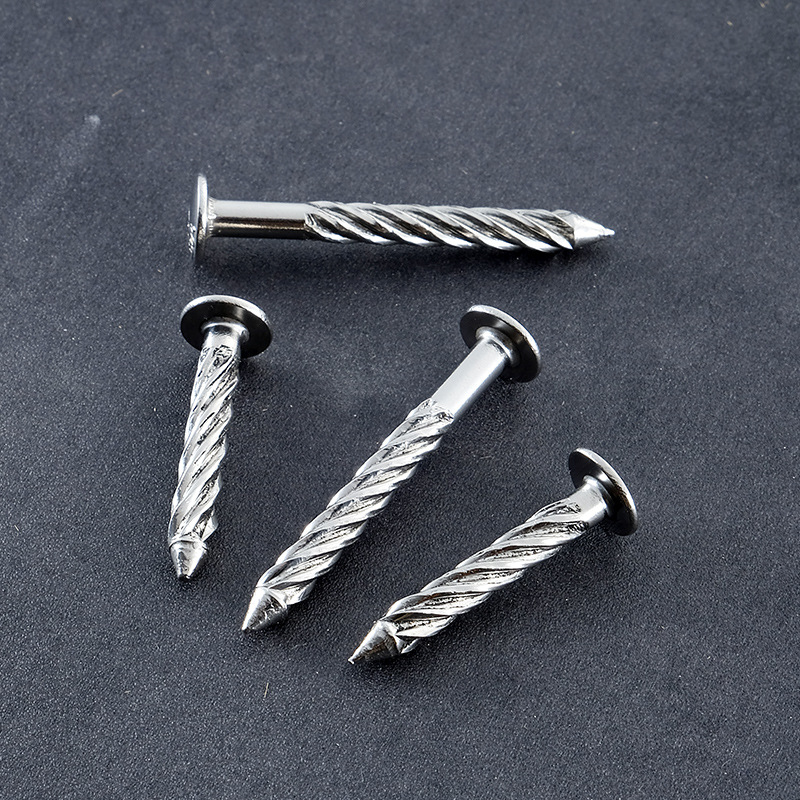 圆头麻花螺纹钉螺旋钉铁镀锌不锈钢地板钉平头螺旋钉紧固件定制