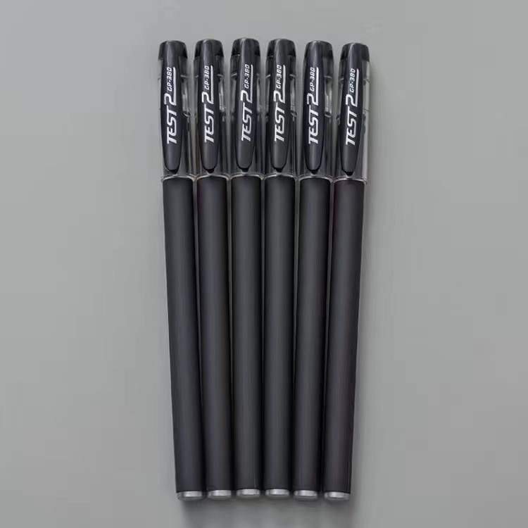 Gp380 Gel Pen Carbon Water-Based Paint Pen Exam Pen Black Pen Quick-Drying Large Capacity Brush Question Signature Pen for Office