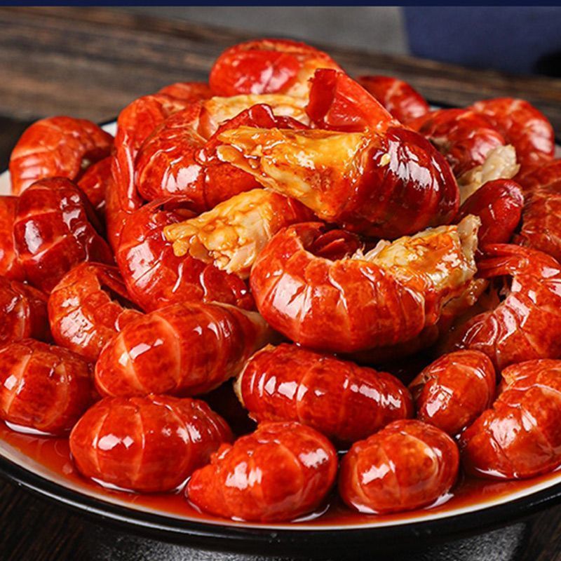 麻辣龙虾尾即食冷吃龙虾尾 开袋即食105克(18个左右特大号虾尾)-阿里