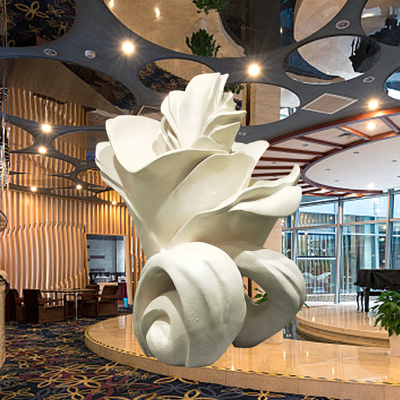 工厂直销玻璃钢花朵雕塑 酒店样板房室内树脂软装饰雕塑 植物摆件