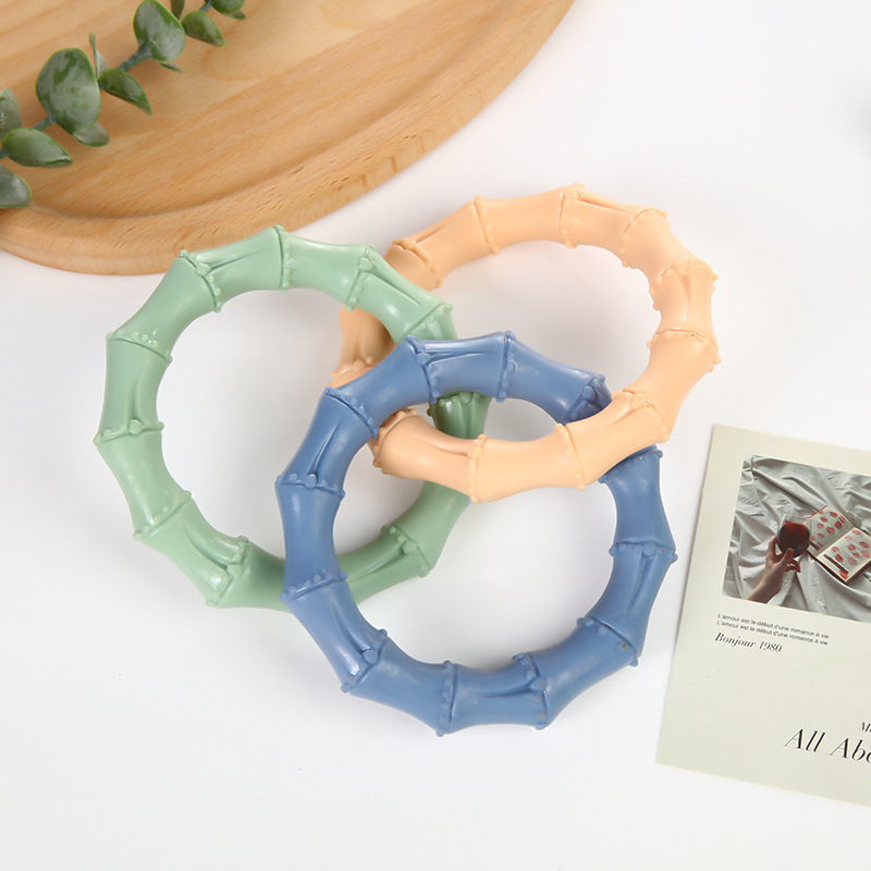 Cross-Border Floating Water Molar Toy Bite-Resistant Interactive Throwing Ring Training Dog Live Three-Ring Bamboo Ring Molar Toy