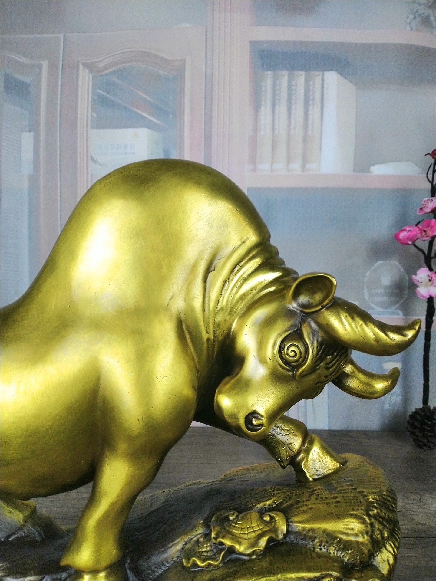 铜生肖牛家居客厅摆件黄铜牛摆设工艺品