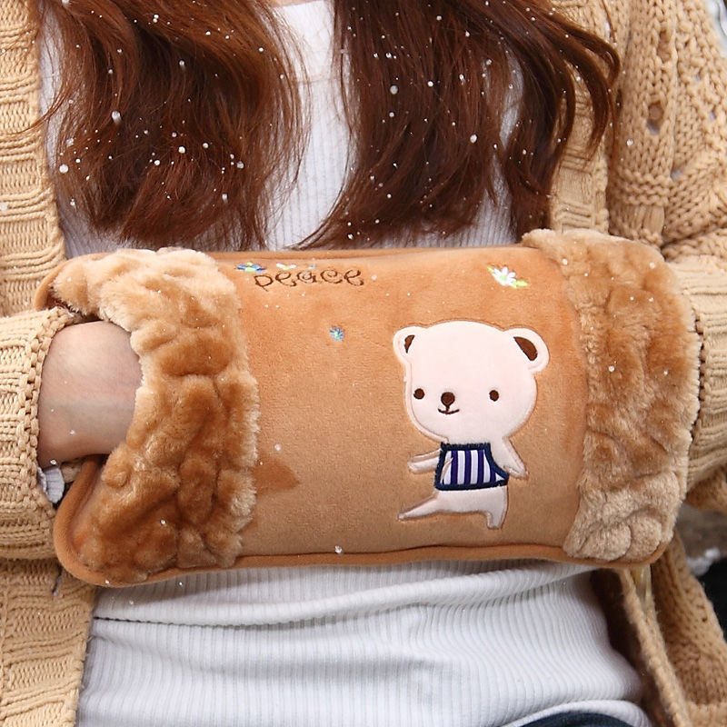 暖手宝充电暖腰电暖宝宝充电热水袋毛绒卡通暖水袋已注水