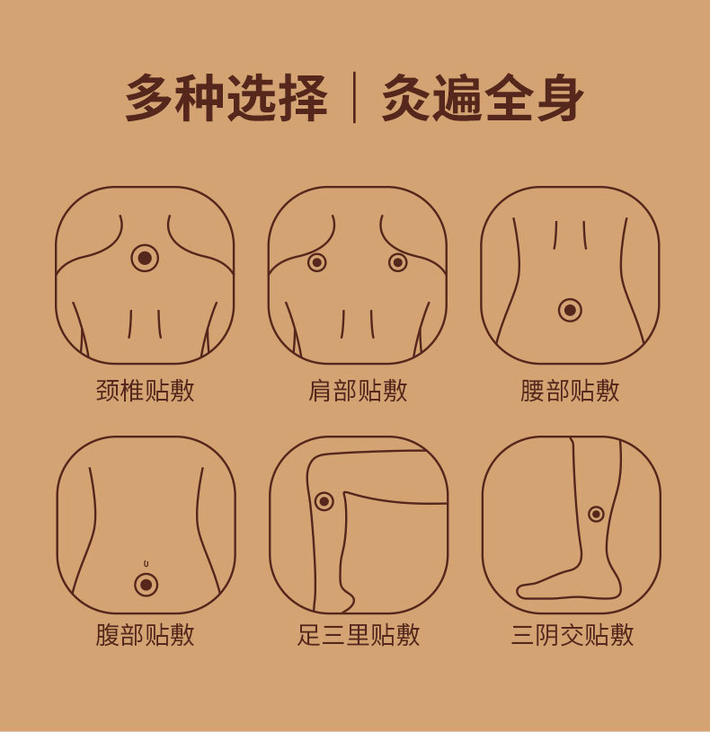 源头厂家 艾草热灸 可配合精油 艾灸敷帖暖包发热包暖宝宝