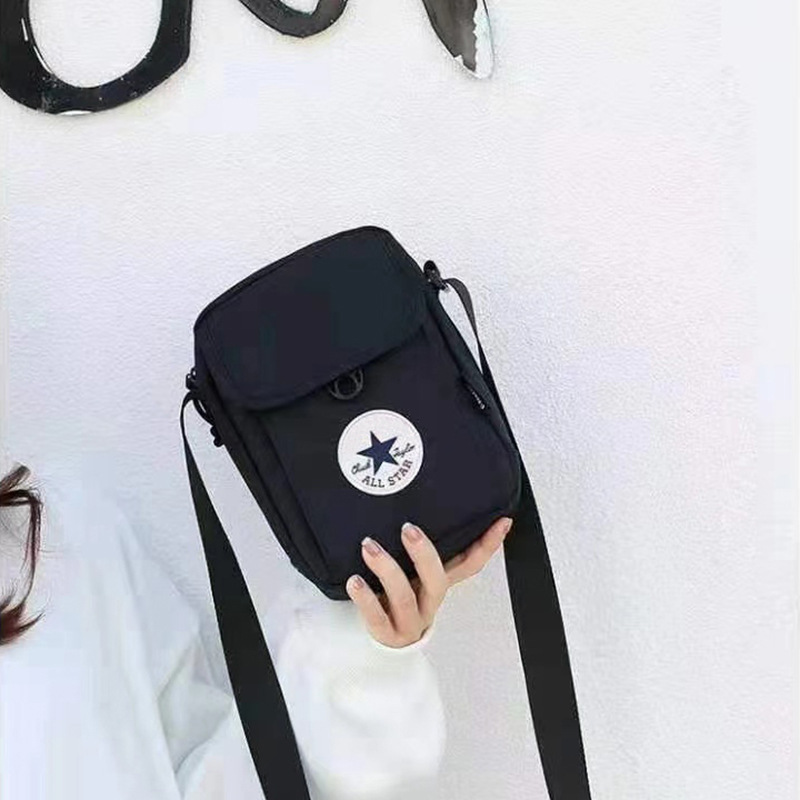 韩版匡威帆布包女包单肩斜挎包大容量学生情侣时尚运动帆布袋