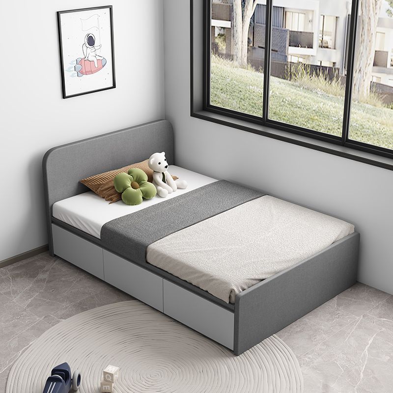 丛良新款简约单人床男孩儿童床书柜书桌一体榻榻米床卧室个性小床