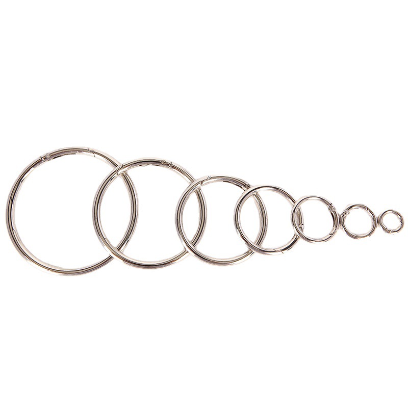 Luggage Accessories Metal Spring Coil round Buckle Open Ring Ring Buckle Rope Keychain Spring Fastener Zinc Alloy Hooks