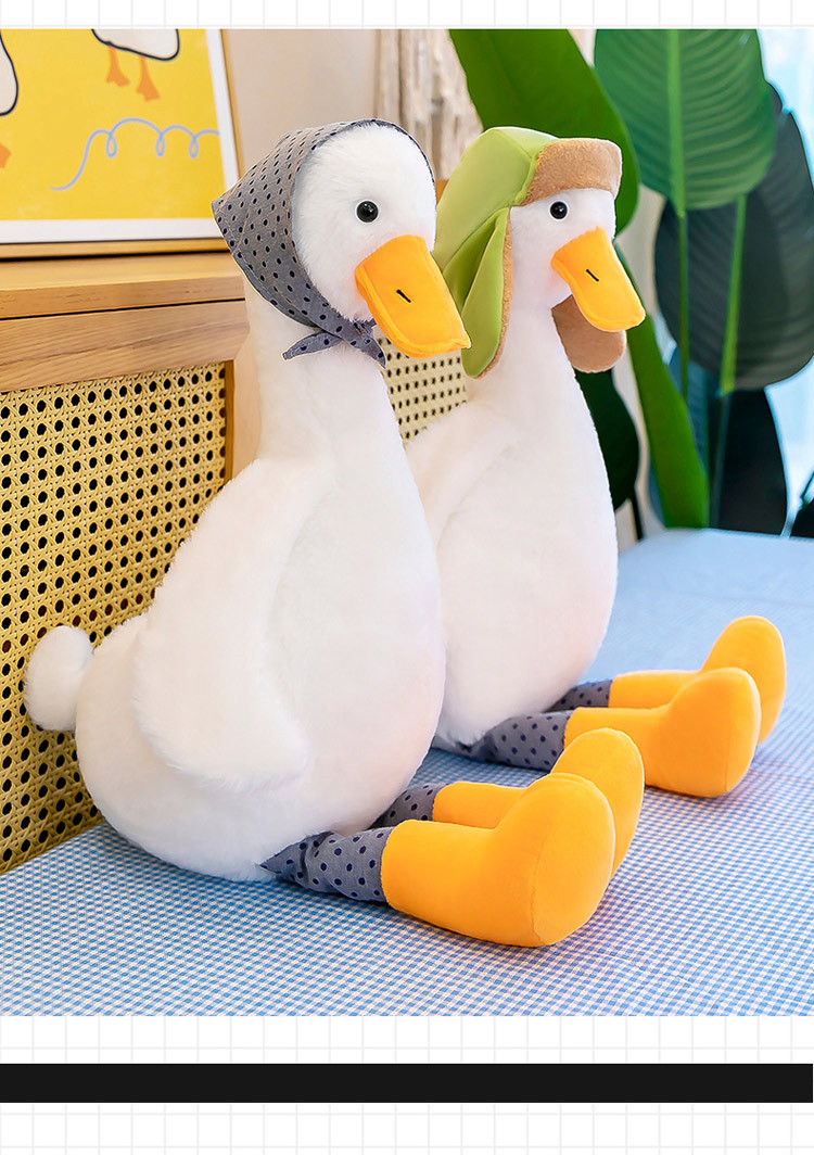 新品网红顽皮大白鹅毛绒玩具公仔可爱大鹅玩偶翅膀可动女生抱枕