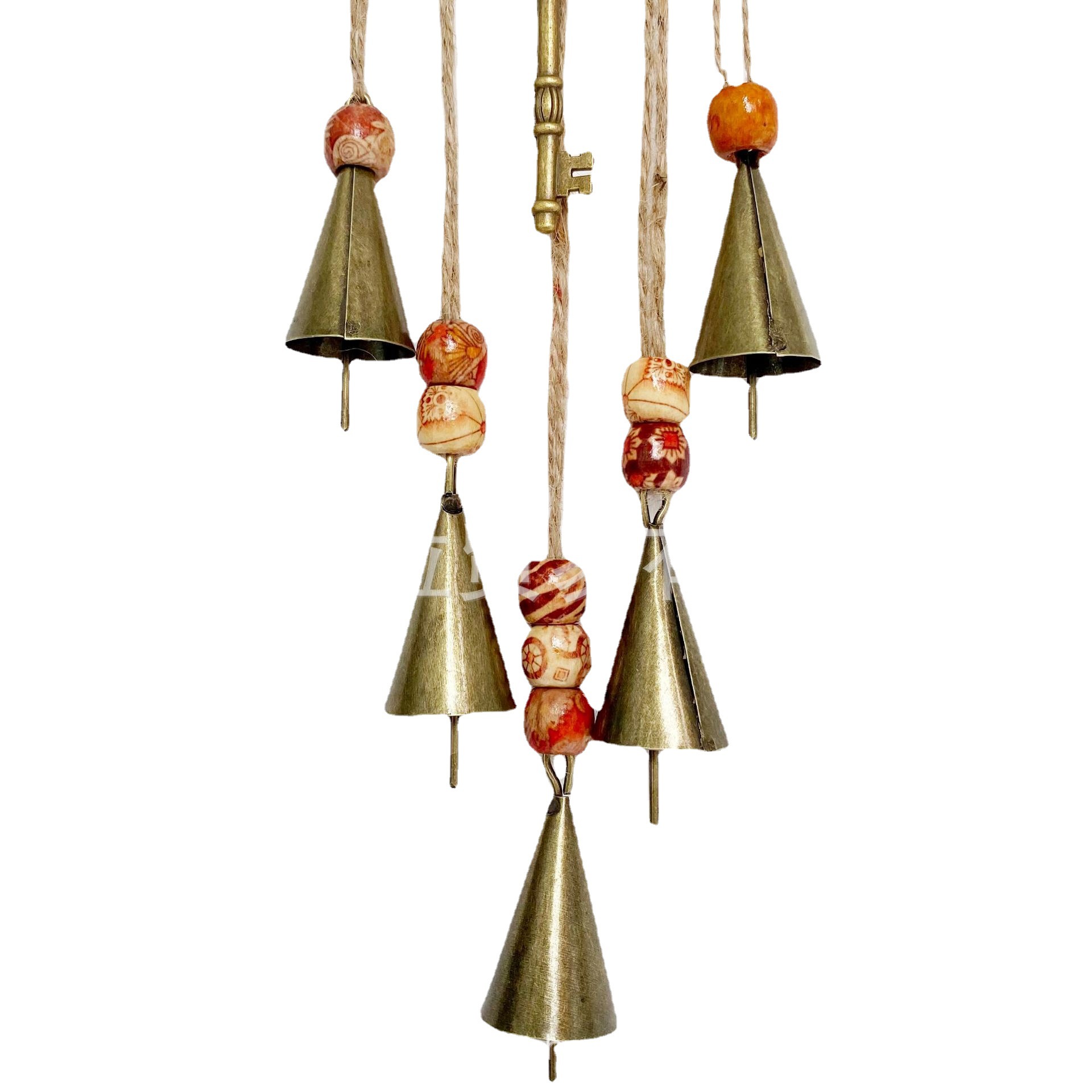 女巫藤圈铃铛 壁挂 门把挂饰 水晶祈福 星月风铃 家居装饰 亚马逊