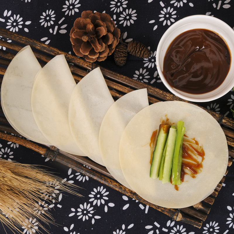 北京烤鸭饼饼皮2000张商用荷叶饼春饼手工面饼卷皮饼薄易揭开即食