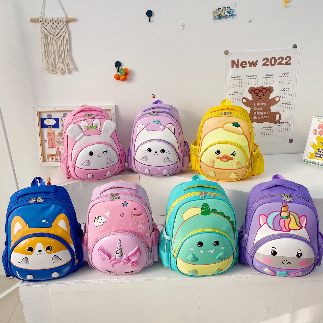 Wholesale New Cute Cartoon Three-Dimensional Kindergarten Backpack 3-6 Years Old Girl Large Capacity Lightweight for Going out Backpack