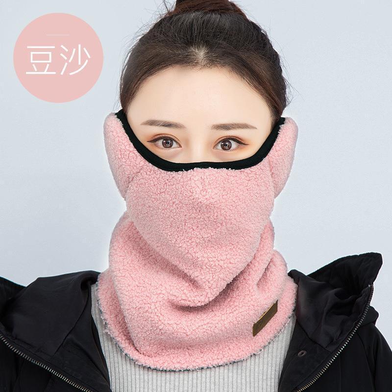 New Wind and Dust Proof Mask Women's Fleece-Lined Warm Ear Protection Face Scarf Winter Ski Electric Car Cold-Proof Cycling Mask