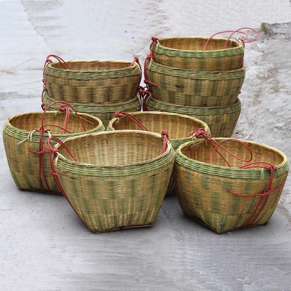 广西手工竹编大箩筐蔬果粮食收纳筐搬家箩筐装茶叶筐淘米筐农家乐