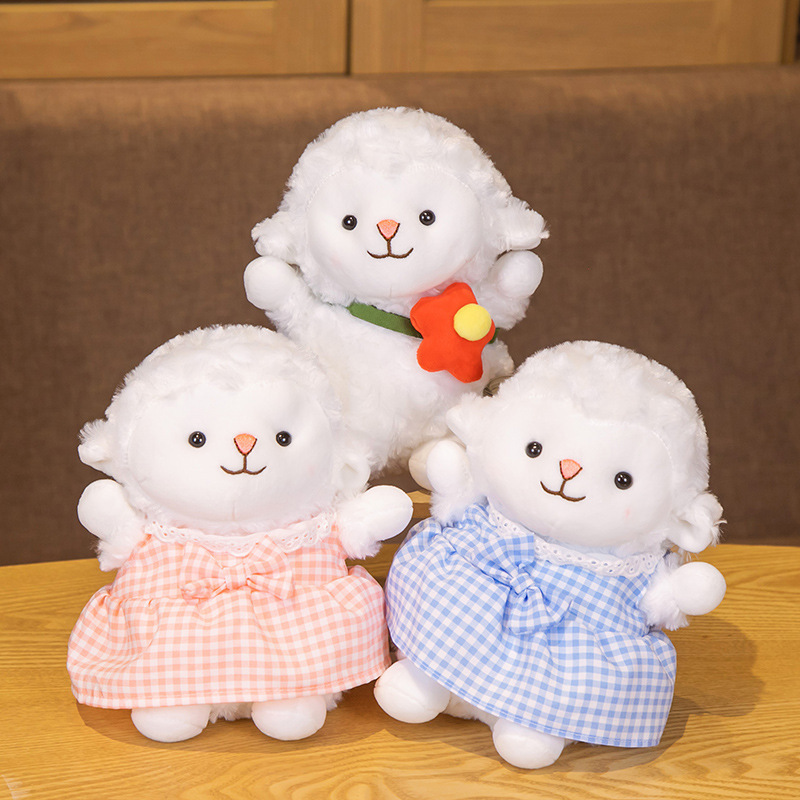可爱小羊公仔毛绒玩具抖音小绵羊抓机娃娃礼品婚庆伴手礼批发