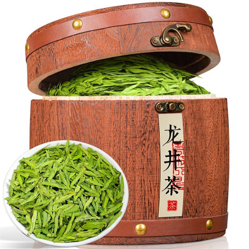 龙井茶500g木桶茶叶绿茶2022新茶明前特级春茶大佛龙井豆香礼盒装