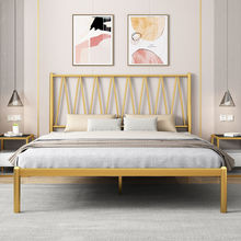欧式铁艺床现代简约1.5米1.8铁架床宿舍单人床经济型出租屋双人床