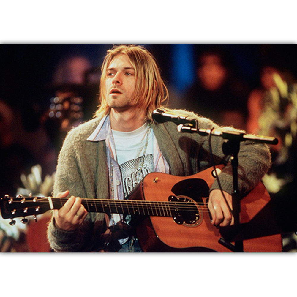 速卖通涅盘科特柯本明星海报 复古摇滚乐团人物宿舍卧室装饰画