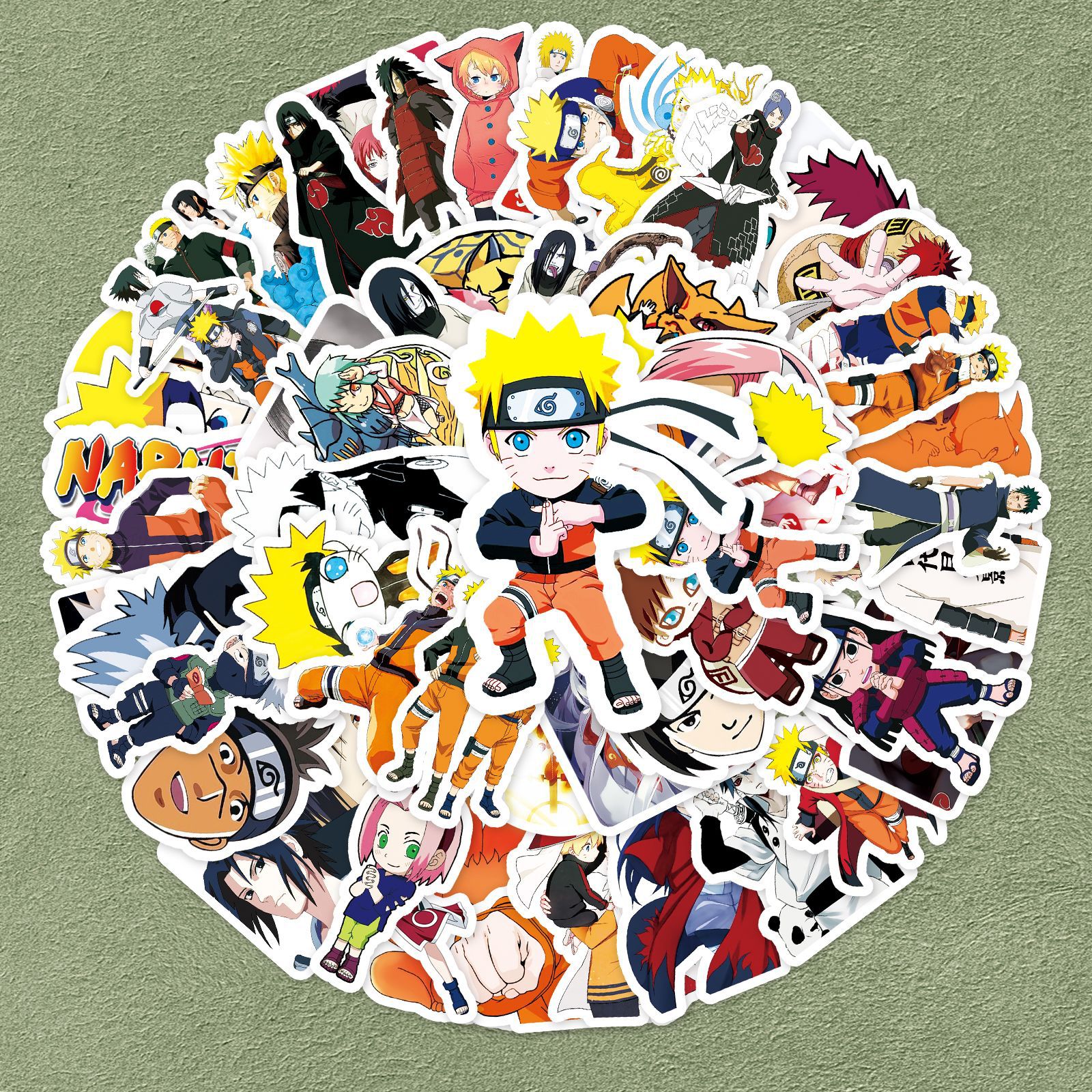 跨境62张日漫火影忍者卡通涂鸦防水装饰行李箱笔记本电脑动漫贴纸