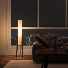 落地灯北欧复古胡桃木色客厅沙发灯实木个性艺术卧室床头装饰台灯