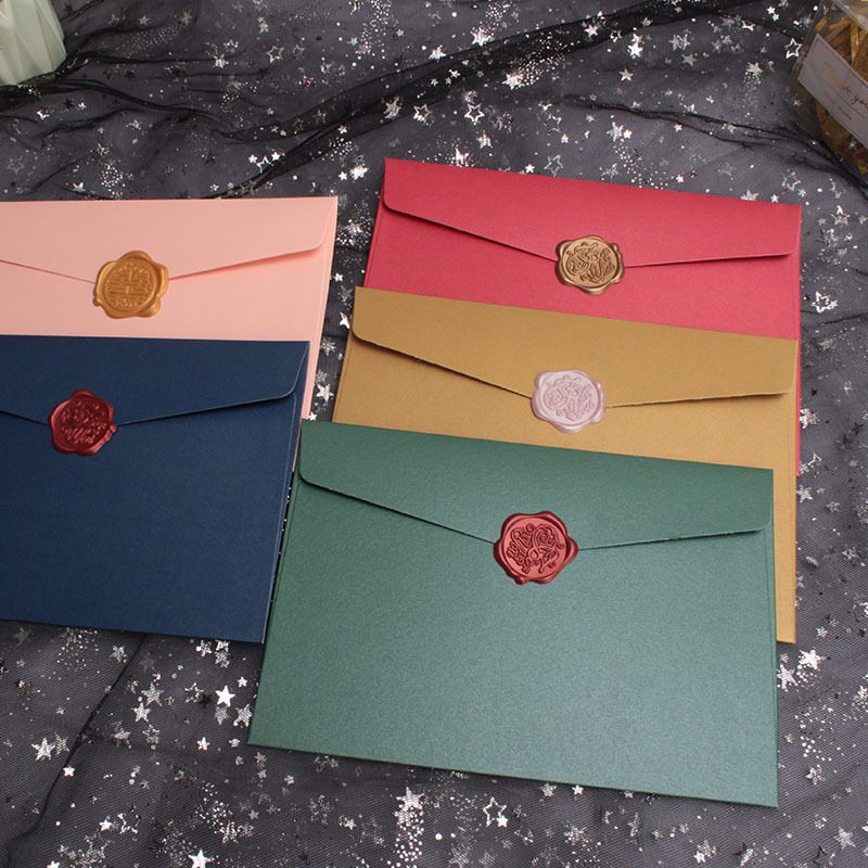 复古粉色喜帖请柬信封硫酸纸火漆请帖信封结婚信贴透明邀请函透明