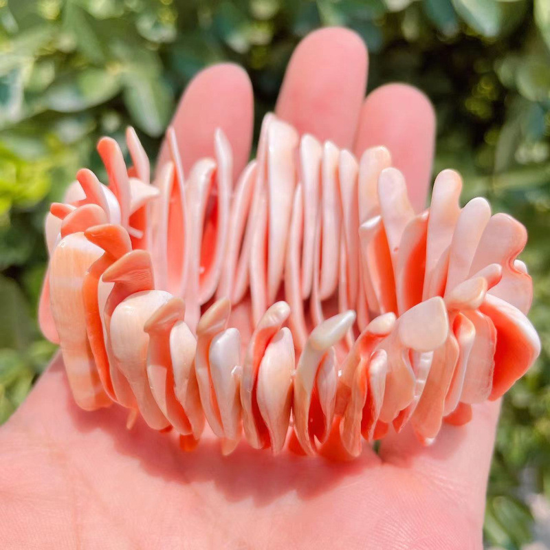 天然贝壳海螺壳手链diy 项链清新百搭饰品手串地摊特色工艺品货源