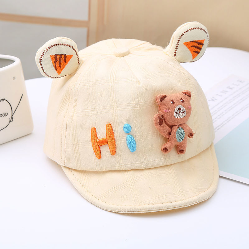 婴儿帽子春夏季宝宝鸭舌帽可爱超萌春季男女童薄款棒球帽韩版潮流