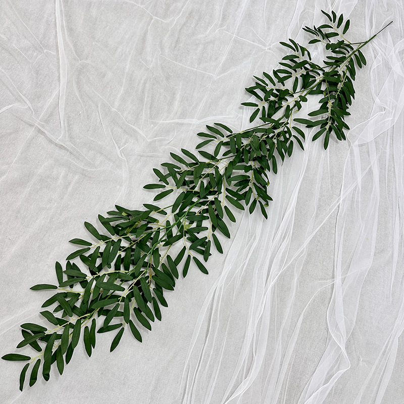 artificial flower artificial plant  Rattan 1.7 M Locust Leaf Willow Leaf Jujube Leaf South Bamboo Rattan Indoor Decoration Fake Branches Wholesale