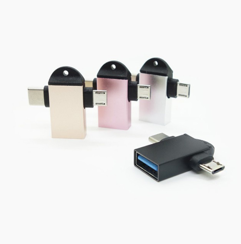 USB3.0 to TYPE-C + Android Adapter OTG Adapter Two-in-One Data Transmission Charge Converter