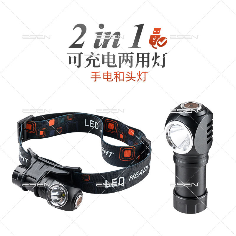 新款迷你强光手电筒usb充电头戴式户外骑行头灯 厂家批发