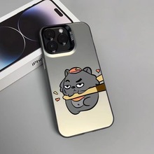 胖球灰太狼适用于iPhone15手机壳14plus可爱xr网红12创意13插画xr