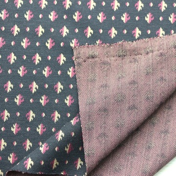 色织提花双面布interlock针织tc涤棉电脑提花色织双面布服装面料