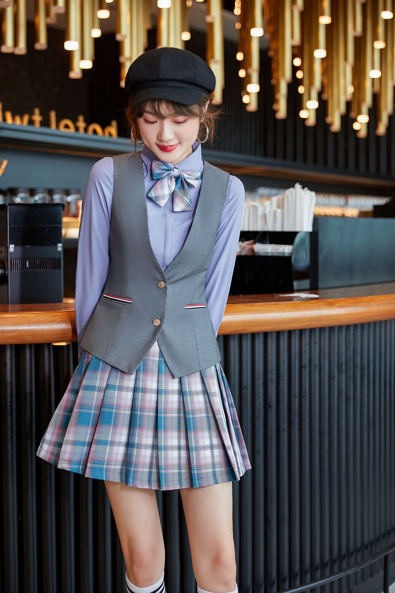 女装幼儿园老师园服秋装教师工作服新款幼师职业装套裙jk三件套