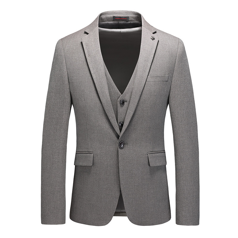 批发外贸男士修身加厚免烫面料小西装纯色单西 单件西服上衣西服