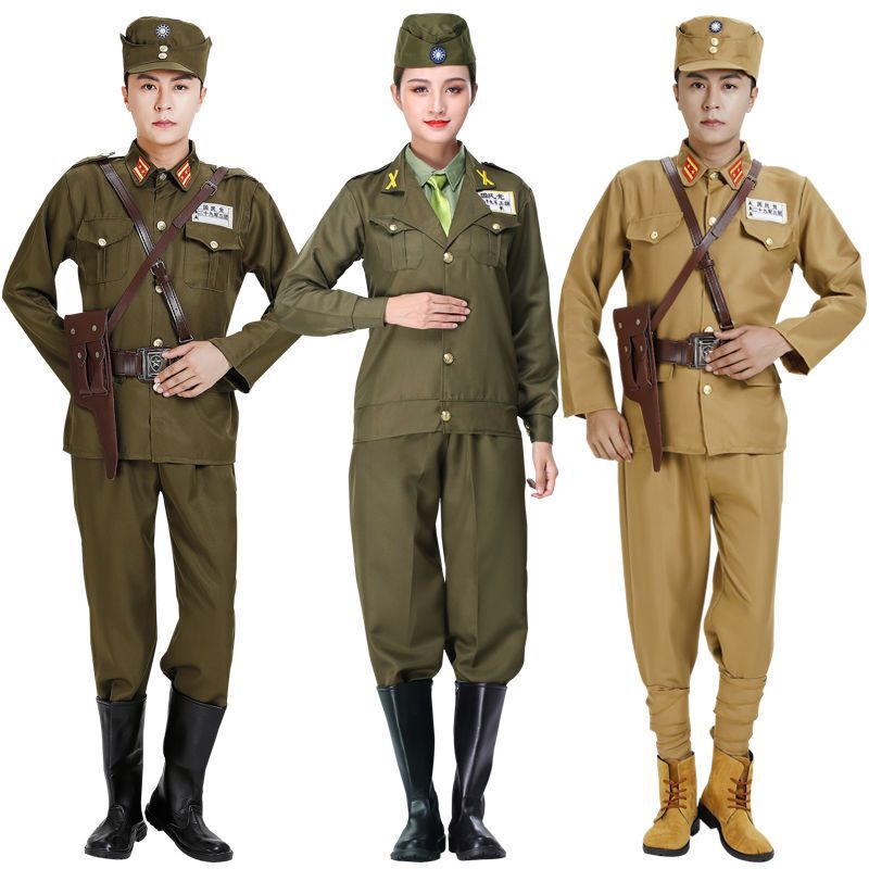 民国军士兵服男女特务胡司令抗战军装舞台演出服装-阿里巴巴