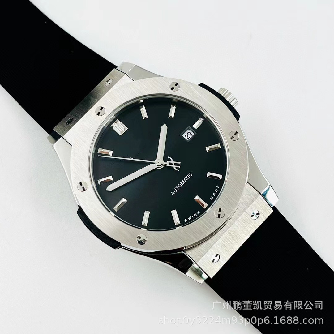 外贸爆款hb男士机械表ap水鬼迪通拿海马300米胶带男人手表