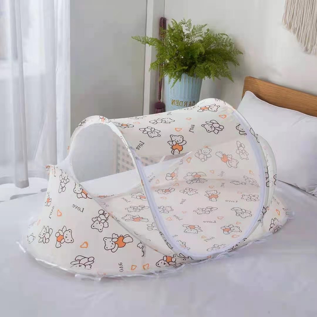 New Cartoon Sailing Boat Babies' Mosquito Net Big Bear Three-Piece Foldable Yurt Deer Baby Mosquito Net