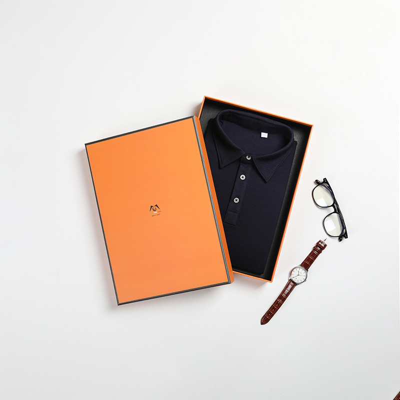 高档牛皮纸服饰服装包装袋 纸质包装盒t恤短袖polo衫包装纸盒纸袋