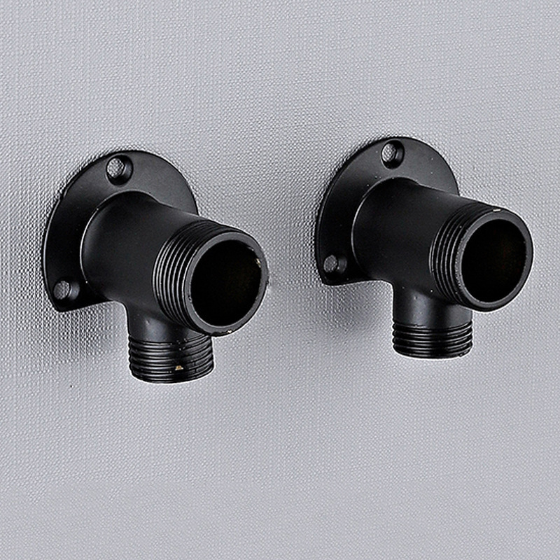 花洒明装底座接口淋浴龙头暗装转明装座接头4分变6分配件全铜