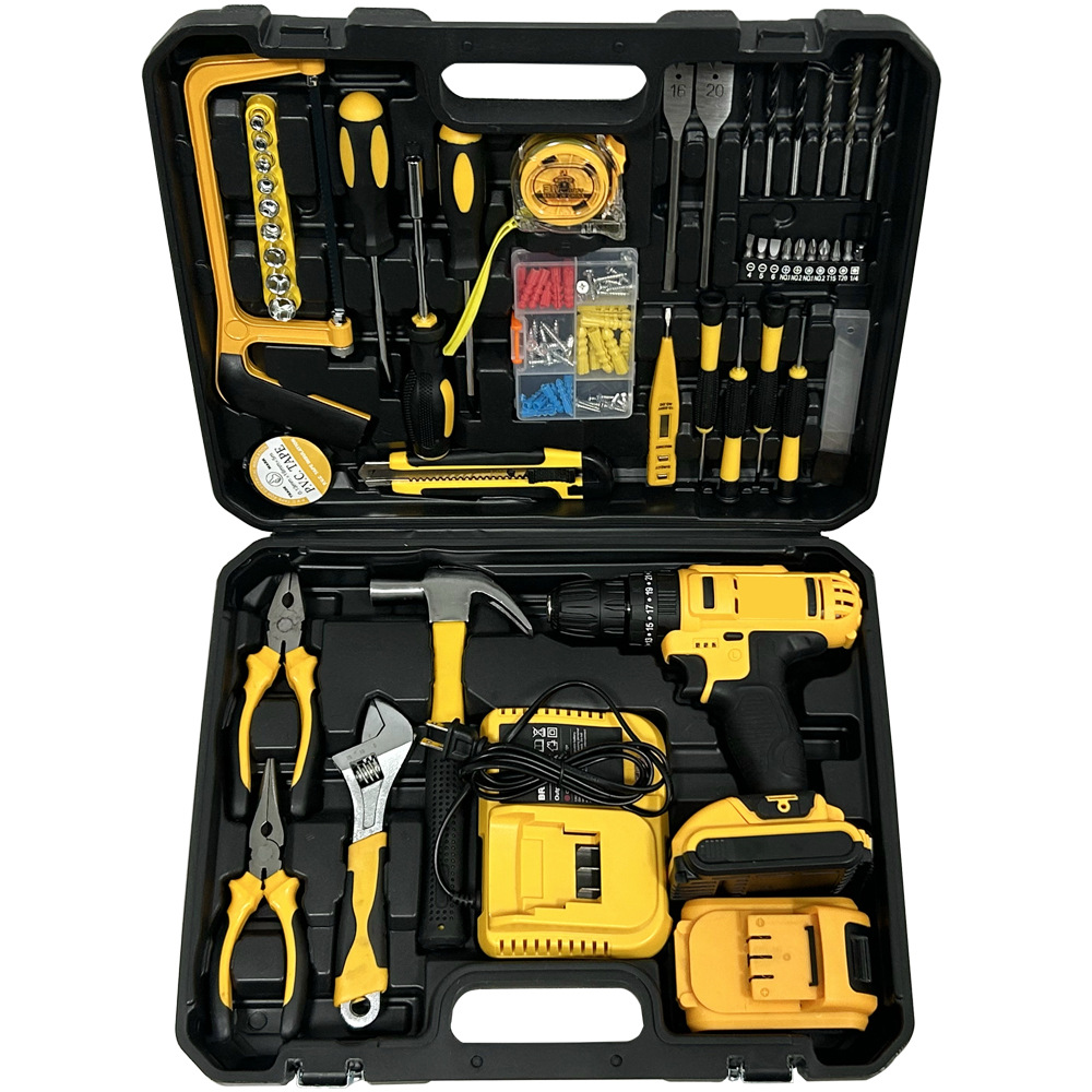 跨境双速21v锂电钻多功能打孔手枪钻带冲击充电钻 电动工具手电钻