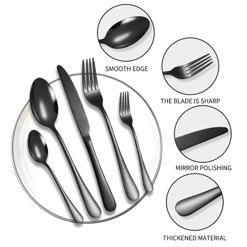 Cutlery Set Cross-Border Tableware Stainless Steel Tableware 36 Pieces Suit Creative Steak Knife, Fork and Spoon Suit Suit Gift Box