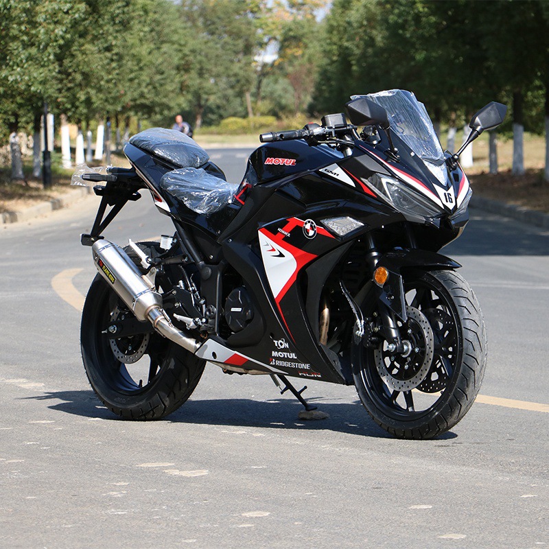 0成交0件国四电喷v6摩托车跑车地平线r3双缸水冷400cc公路赛重机车可