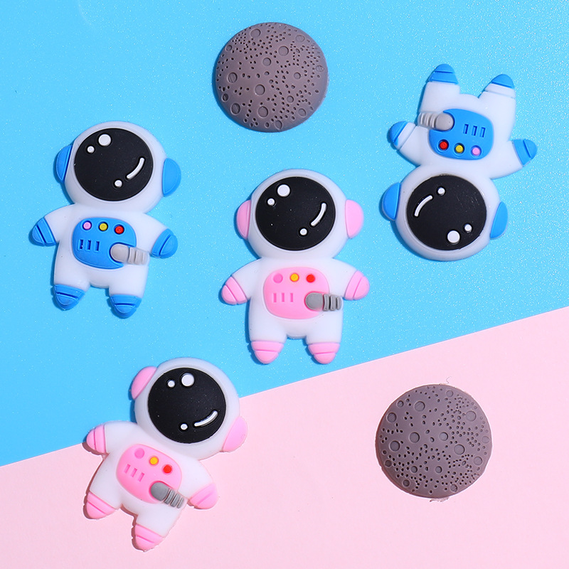 卡通宇航员diy奶油胶手机壳材料包手工制作发饰品自制软陶小配件