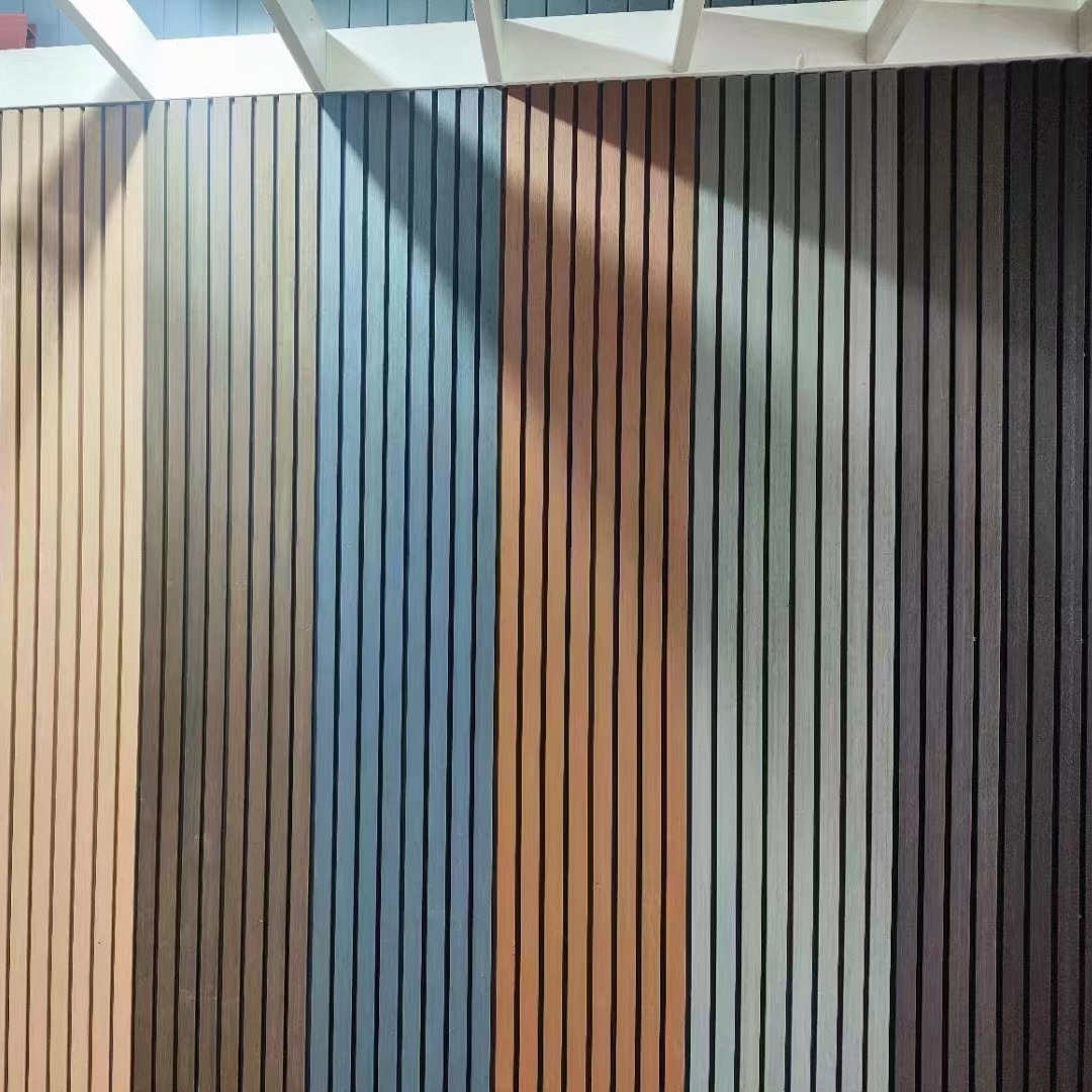 二代共挤塑木长城板 长城板护栏 长城板格栅料 空心塑木装饰板料