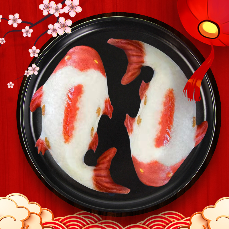 千味央厨年年有鱼八宝饭 鱼形八宝饭 糯米饭豆沙冷冻半成品年夜饭