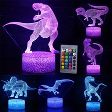 3D LED Night Light Dinosaur Series 7Color USB Kid Table Lamp